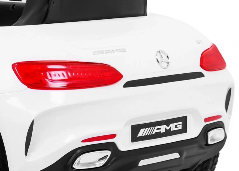 Mercedes Benz Gt Dječja Kolica Na Baterije, Bijela + Daljinski Upravljač + Spori Start + Mp3 Led 12
