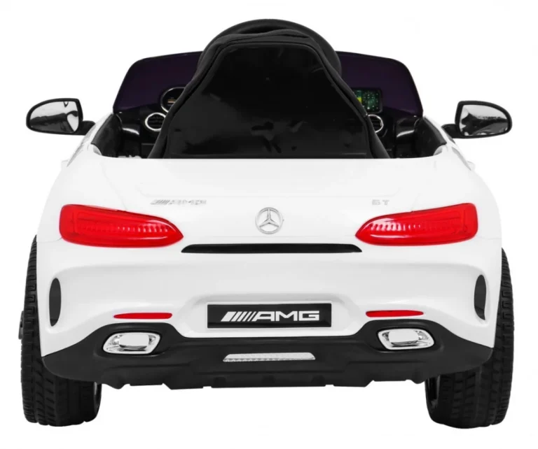 Mercedes Benz Gt Dječja Kolica Na Baterije, Bijela + Daljinski Upravljač + Spori Start + Mp3 Led 6