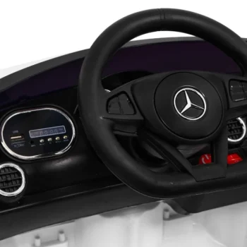 Mercedes Benz Gt Dječja Kolica Na Baterije, Bijela + Daljinski Upravljač + Spori Start + Mp3 Led 7