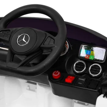 Mercedes Benz Gt Dječja Kolica Na Baterije, Bijela + Daljinski Upravljač + Spori Start + Mp3 Led 8