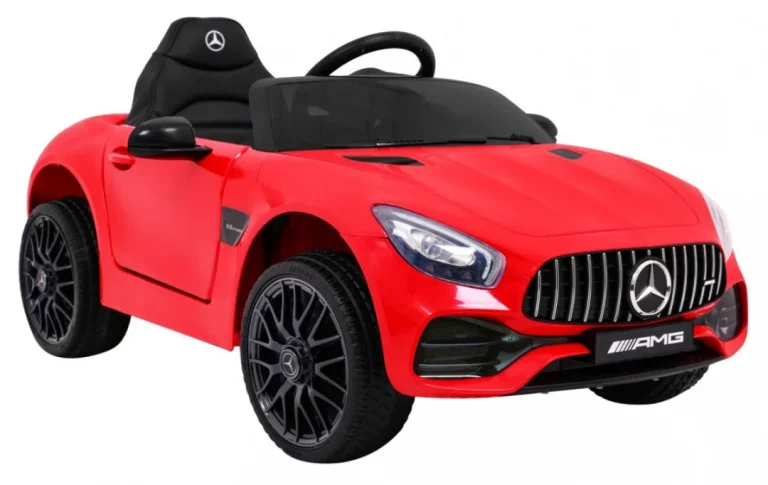 Mercedes Benz Gt Dječja Kolica Na Baterije Crvena + Daljinski Upravljač + Spori Start + Mp3 Led 6