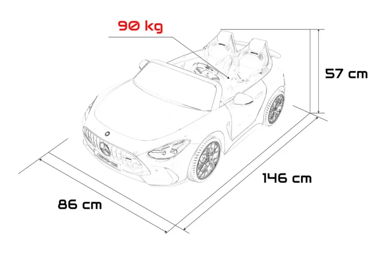 Mercedes Benz Gt63 Amg Crni Auto Na Akumulator 2
