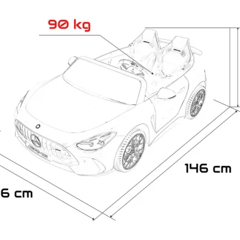 Mercedes Benz Gt63 Amg Crveni Auto Na Akumulator 2