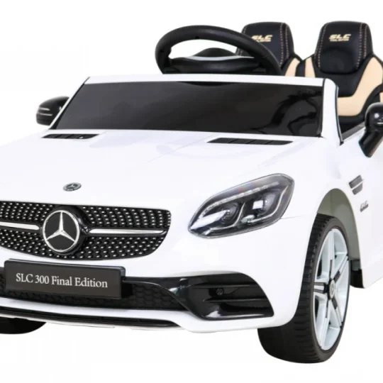 Mercedes Benz Slc300 Dječji Automobil Na Baterije, Bijeli + Mp3 Zvukovi, Svjetla, Bijela 1