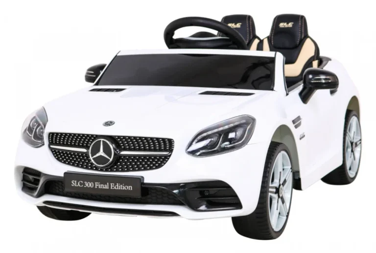 Mercedes Benz Slc300 Dječji Automobil Na Baterije, Bijeli + Mp3 Zvukovi, Svjetla, Bijela 1