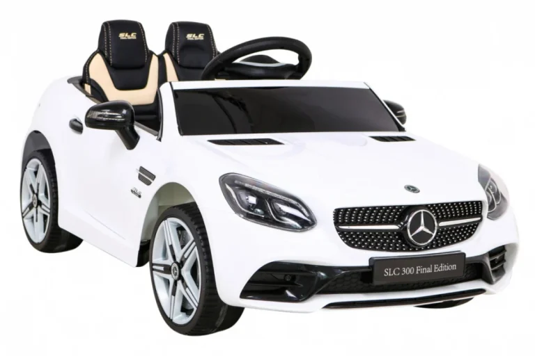 Mercedes Benz Slc300 Dječji Automobil Na Baterije, Bijeli + Mp3 Zvukovi, Svjetla, Bijela 10