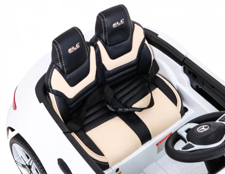 Mercedes Benz Slc300 Dječji Automobil Na Baterije, Bijeli + Mp3 Zvukovi, Svjetla, Bijela 11