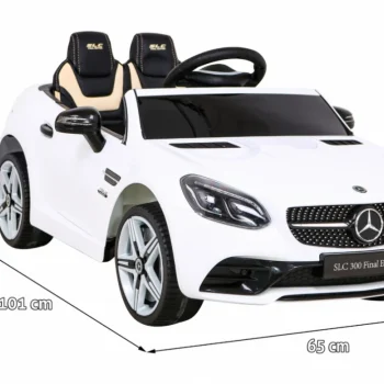 Mercedes Benz Slc300 Dječji Automobil Na Baterije, Bijeli + Mp3 Zvukovi, Svjetla, Bijela 2