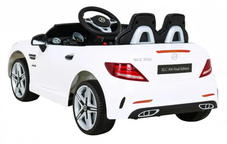 Mercedes Benz Slc300 Dječji Automobil Na Baterije, Bijeli + Mp3 Zvukovi, Svjetla, Bijela 5