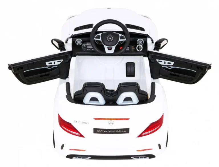 Mercedes Benz Slc300 Dječji Automobil Na Baterije, Bijeli + Mp3 Zvukovi, Svjetla, Bijela 7