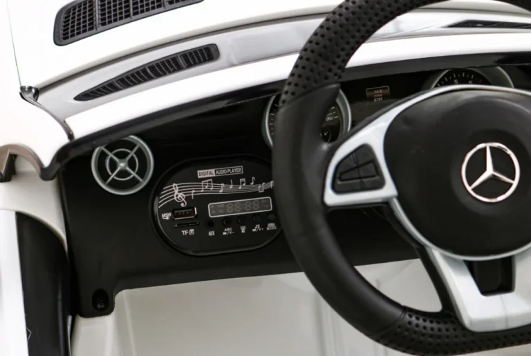Mercedes Benz Slc300 Dječji Automobil Na Baterije, Bijeli + Mp3 Zvukovi, Svjetla, Bijela 8