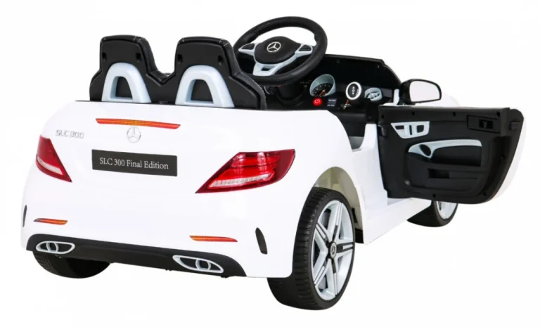 Mercedes Benz Slc300 Dječji Automobil Na Baterije, Bijeli + Mp3 Zvukovi, Svjetla, Bijela 9