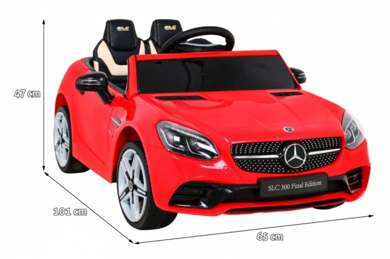 Mercedes Benz Slc300 Dječji Automobil Na Baterije, Crveni + Mp3 Zvukovi, Svjetla, Crvena 2