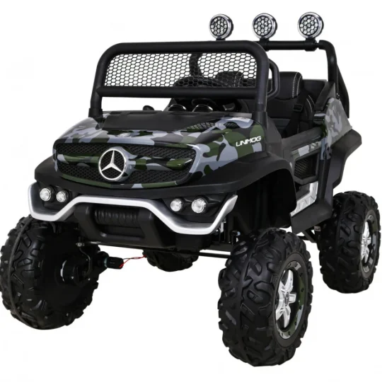 Mercedes Benz Unimog Za Djecu Camo Boja + 4x4 Pogon + Daljinski Upravljač + Prtljažnik + Spori 1