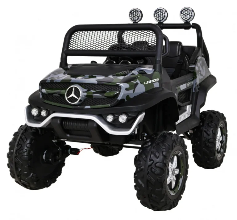 Mercedes Benz Unimog Za Djecu Camo Boja + 4x4 Pogon + Daljinski Upravljač + Prtljažnik + Spori 1
