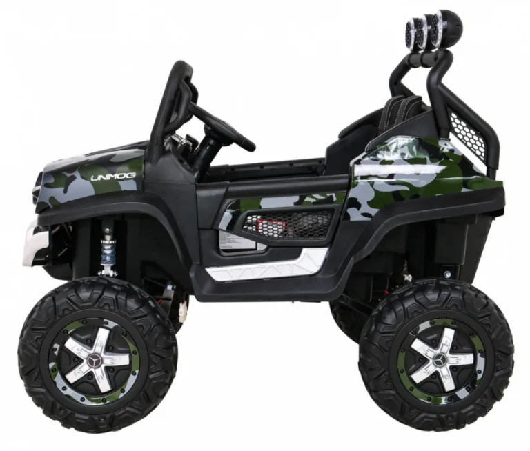 Mercedes Benz Unimog Za Djecu Camo Boja + 4x4 Pogon + Daljinski Upravljač + Prtljažnik + Spori 4