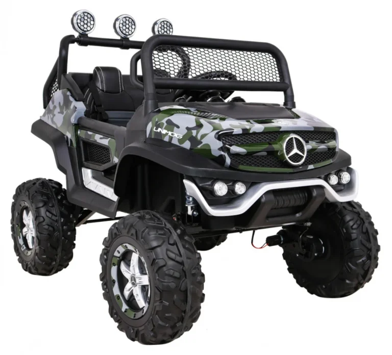Mercedes Benz Unimog Za Djecu Camo Boja + 4x4 Pogon + Daljinski Upravljač + Prtljažnik + Spori 9