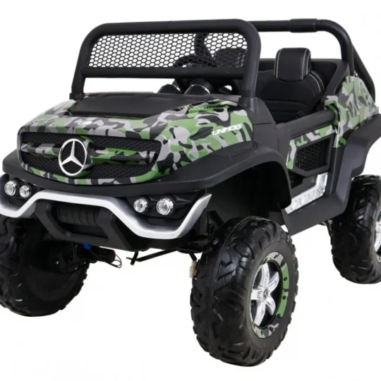 Mercedes Benz Unimog Za Djecu Kamuflažna Boja + 4x4 Pogon + Daljinski Upravljač + Nosač Za Prtljagu 1