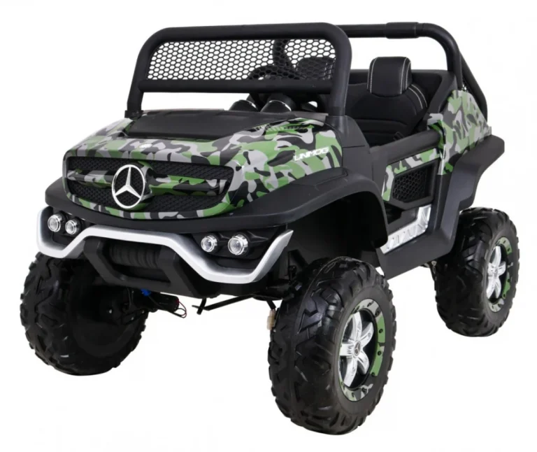 Mercedes Benz Unimog Za Djecu Kamuflažna Boja + 4x4 Pogon + Daljinski Upravljač + Nosač Za Prtljagu 1