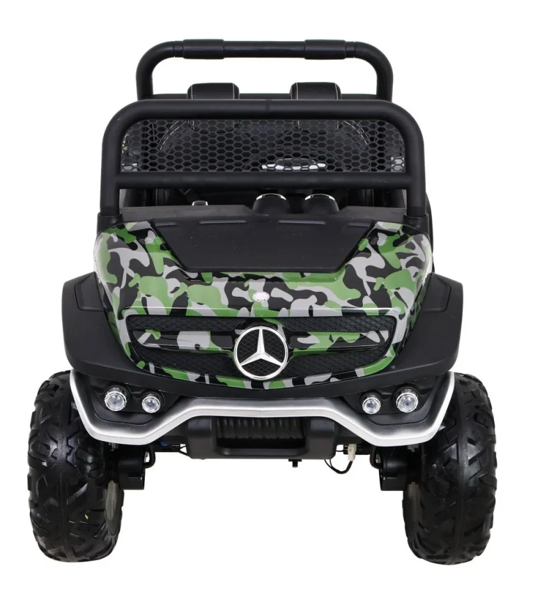 Mercedes Benz Unimog Za Djecu Kamuflažna Boja + 4x4 Pogon + Daljinski Upravljač + Nosač Za Prtljagu 4