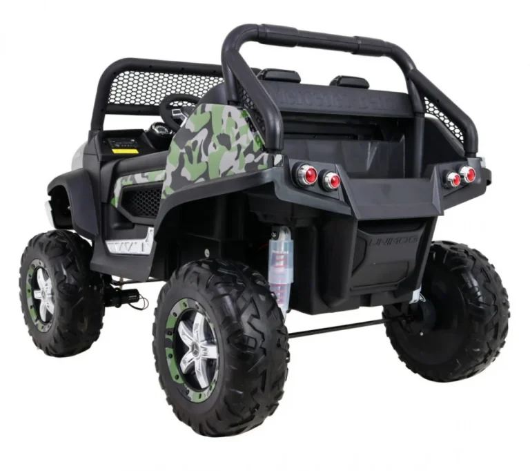 Mercedes Benz Unimog Za Djecu Kamuflažna Boja + 4x4 Pogon + Daljinski Upravljač + Nosač Za Prtljagu 6