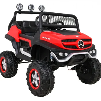 Mercedes Benz Unimog Za Djecu Terenski Crveni + 4x4 Pogon + Daljinski Upravljač, Crvena 10