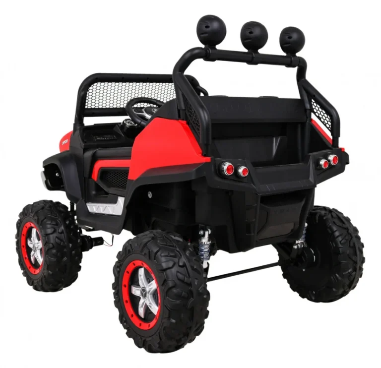 Mercedes Benz Unimog Za Djecu Terenski Crveni + 4x4 Pogon + Daljinski Upravljač, Crvena 5