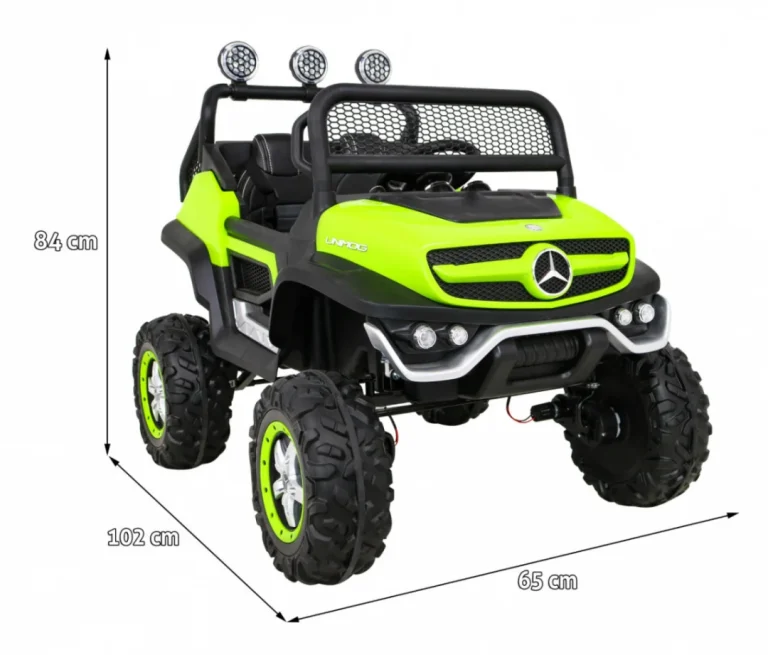 Mercedes Benz Unimog Za Djecu Zeleni + 4x4 Pogon, Zelena 2