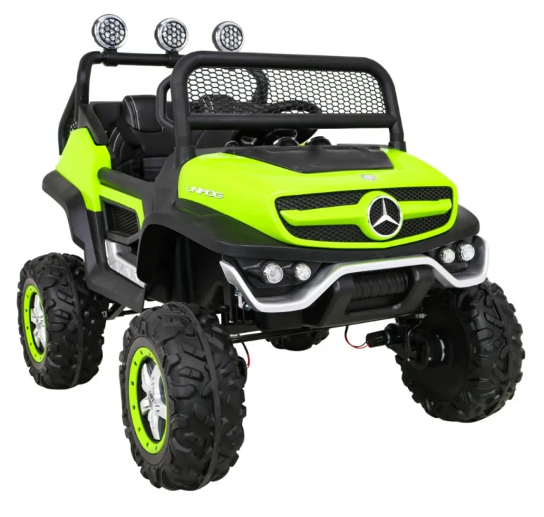 Mercedes Benz Unimog Za Djecu Zeleni + 4x4 Pogon, Zelena 9