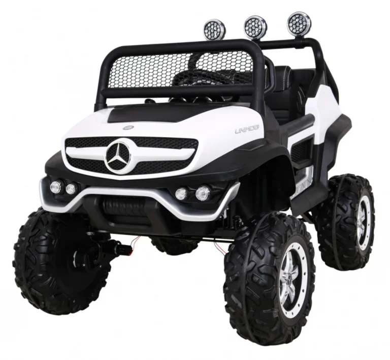 Mercedes Benz Unimog Za Djecu Bijela Boja + 4x4 Pogon + Daljinski Upravljač + Prtljažnik + Spori 1