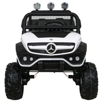 Mercedes Benz Unimog Za Djecu Bijela Boja + 4x4 Pogon + Daljinski Upravljač + Prtljažnik + Spori 3