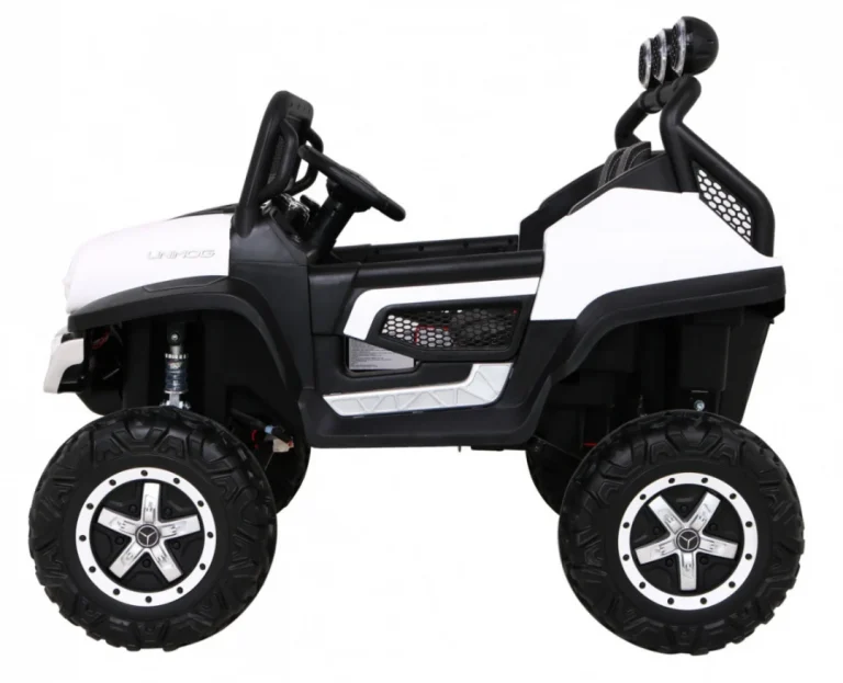 Mercedes Benz Unimog Za Djecu Bijela Boja + 4x4 Pogon + Daljinski Upravljač + Prtljažnik + Spori 4