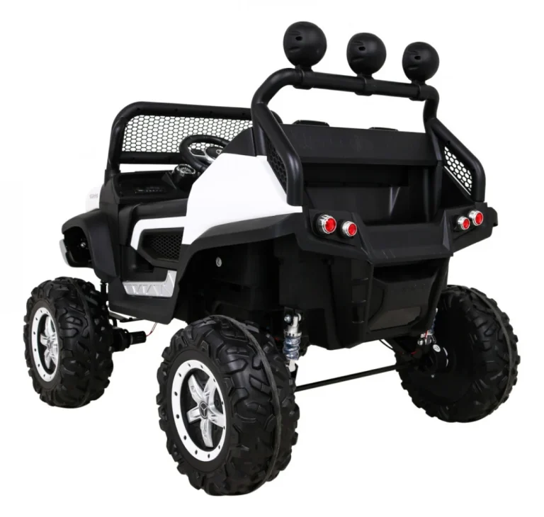 Mercedes Benz Unimog Za Djecu Bijela Boja + 4x4 Pogon + Daljinski Upravljač + Prtljažnik + Spori 5