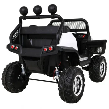 Mercedes Benz Unimog Za Djecu Bijela Boja + 4x4 Pogon + Daljinski Upravljač + Prtljažnik + Spori 9