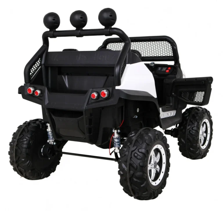 Mercedes Benz Unimog Za Djecu Bijela Boja + 4x4 Pogon + Daljinski Upravljač + Prtljažnik + Spori 9