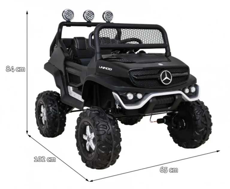 Mercedes Benz Unimog Za Djecu Crni + Terenski 4x4, Crna 2
