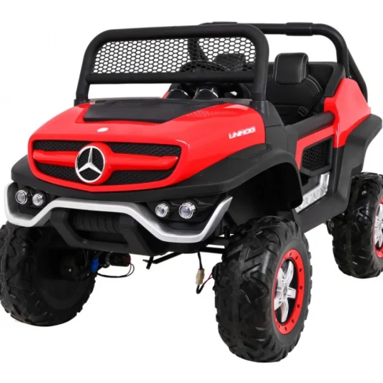 Mercedes Benz Unimog Za Djecu Crveni + 4x4 Pogon + Daljinski Upravljač + Prtljažnik + Spori, Crvena 1