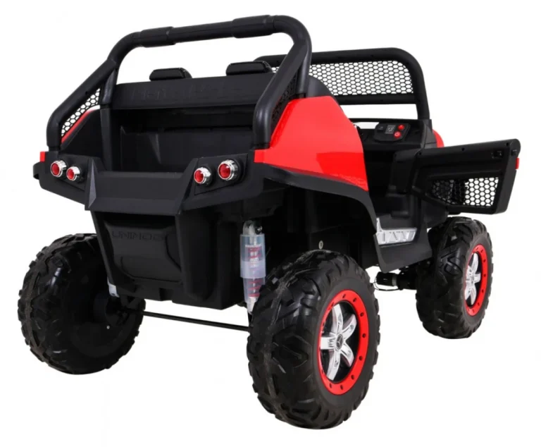Mercedes Benz Unimog Za Djecu Crveni + 4x4 Pogon + Daljinski Upravljač + Prtljažnik + Spori, Crvena 11