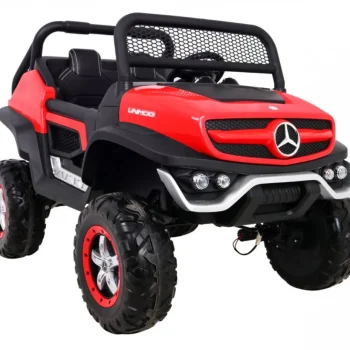 Mercedes Benz Unimog Za Djecu Crveni + 4x4 Pogon + Daljinski Upravljač + Prtljažnik + Spori, Crvena 12