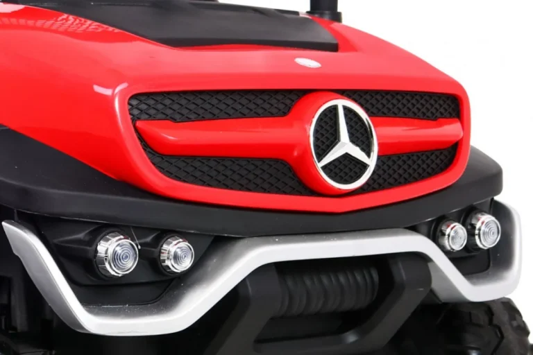 Mercedes Benz Unimog Za Djecu Crveni + 4x4 Pogon + Daljinski Upravljač + Prtljažnik + Spori, Crvena 13