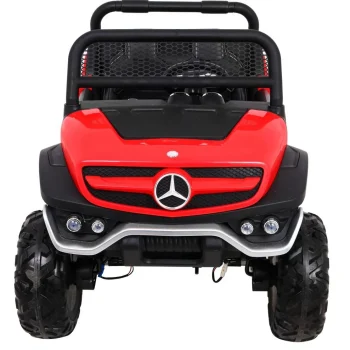 Mercedes Benz Unimog Za Djecu Crveni + 4x4 Pogon + Daljinski Upravljač + Prtljažnik + Spori, Crvena 3