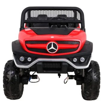 Mercedes Benz Unimog Za Djecu Crveni + 4x4 Pogon + Daljinski Upravljač + Prtljažnik + Spori, Crvena 4