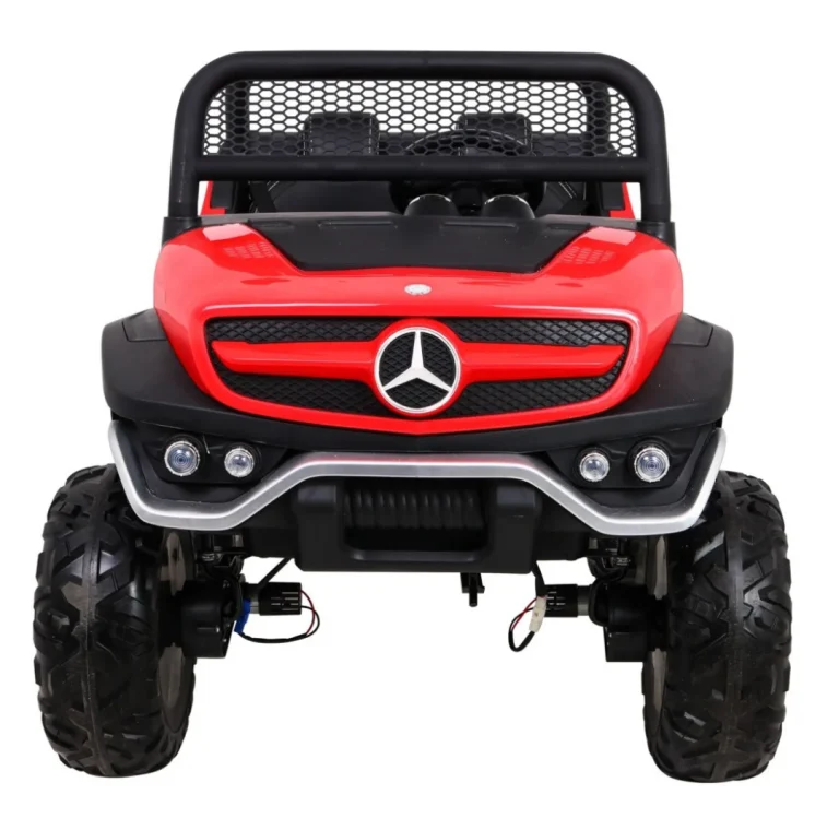 Mercedes Benz Unimog Za Djecu Crveni + 4x4 Pogon + Daljinski Upravljač + Prtljažnik + Spori, Crvena 4