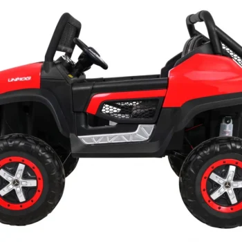 Mercedes Benz Unimog Za Djecu Crveni + 4x4 Pogon + Daljinski Upravljač + Prtljažnik + Spori, Crvena 5