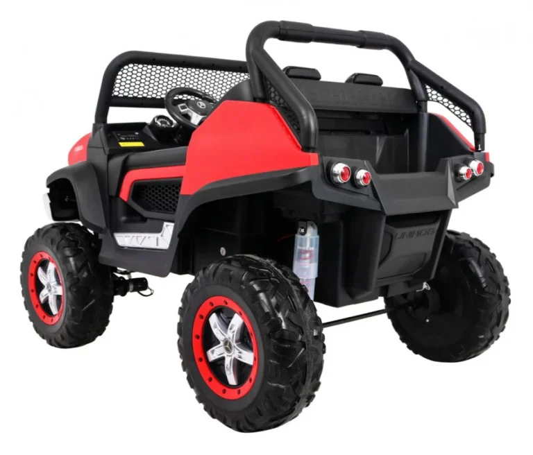 Mercedes Benz Unimog Za Djecu Crveni + 4x4 Pogon + Daljinski Upravljač + Prtljažnik + Spori, Crvena 6