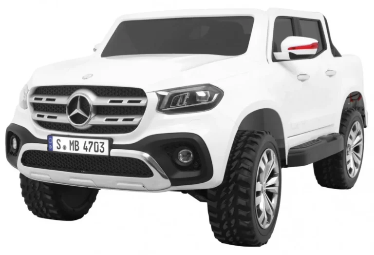 Mercedes Benz X Klasa Za Djecu Bijeli Pick Up + Daljinski Upravljač + 4x4 Pogon, Bijela 1