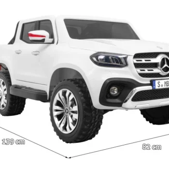 Mercedes Benz X Klasa Za Djecu Bijeli Pick Up + Daljinski Upravljač + 4x4 Pogon, Bijela 2