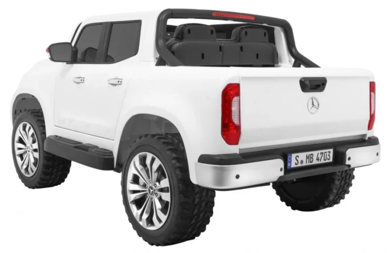 Mercedes Benz X Klasa Za Djecu Bijeli Pick Up + Daljinski Upravljač + 4x4 Pogon, Bijela 5