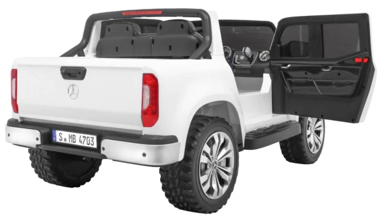 Mercedes Benz X Klasa Za Djecu Bijeli Pick Up + Daljinski Upravljač + 4x4 Pogon, Bijela 7