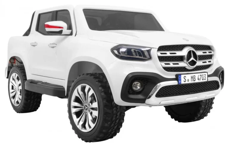 Mercedes Benz X Klasa Za Djecu Bijeli Pick Up + Daljinski Upravljač + 4x4 Pogon, Bijela 8
